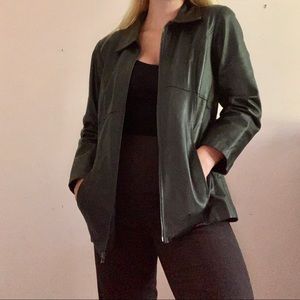 Vintage Designer Mocha Brown Leather Jacket